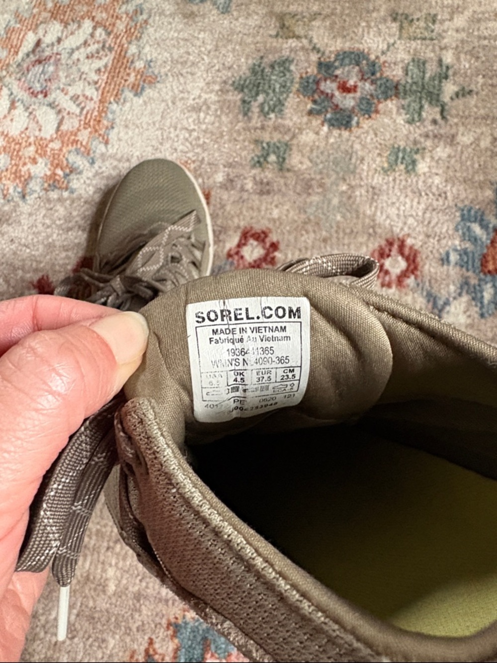 Sorel Out N About Plus Lace Sneaker Green 6.5 - Picture 9 of 10
